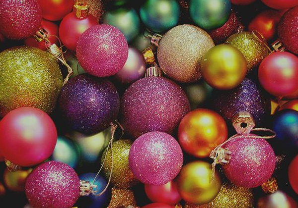 colorful christmas ornaments